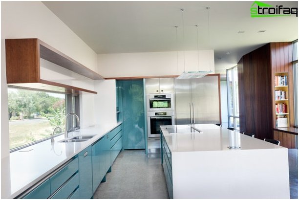 Tapet i köket i stil med minimalism