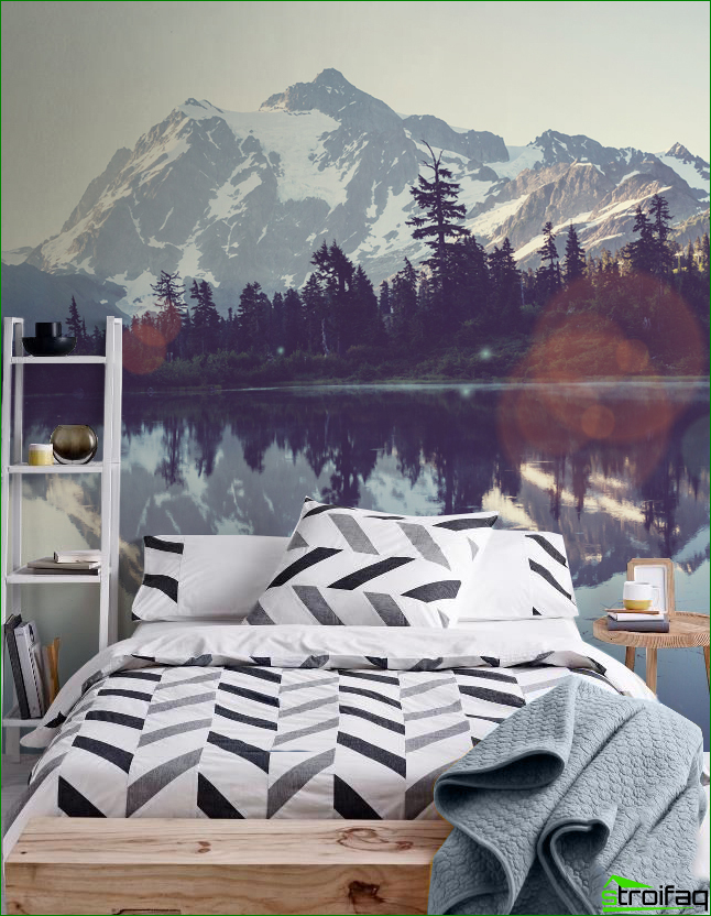 Sovrum i skandinavisk stil med charmig väggpanel