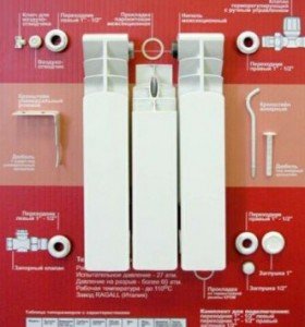 Componenti del radiatore in alluminio