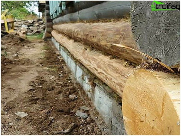 Sostituzione delle fondamenta di una casa in legno