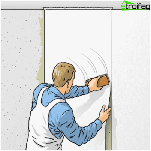Nivelar papel tapiz en la pared