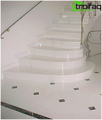 Marmer betonnen trap