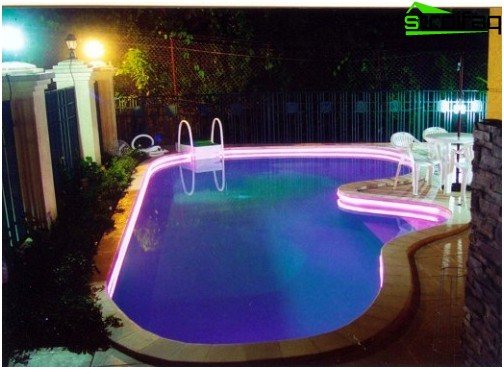 الألياف الضوئية لإضاءة حمام السباحة