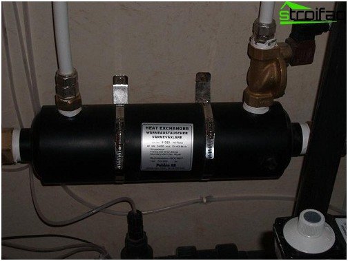 Installazione di un sistema di riscaldamento dell'acqua mediante uno scambiatore di calore