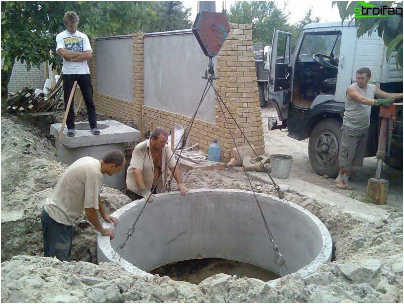 بناء خزان الصرف الصحي الخرسانة المسلحة