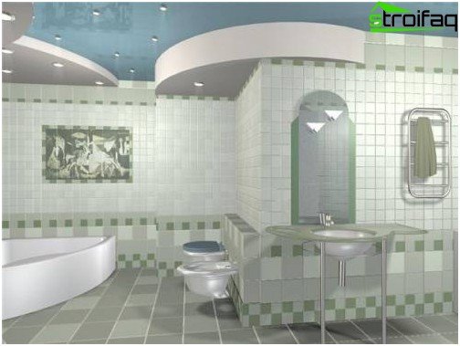 Tee merkittävä korostus kylpyhuoneessa - valitse esimerkiksi laatta mielenkiintoisella kuviolla!