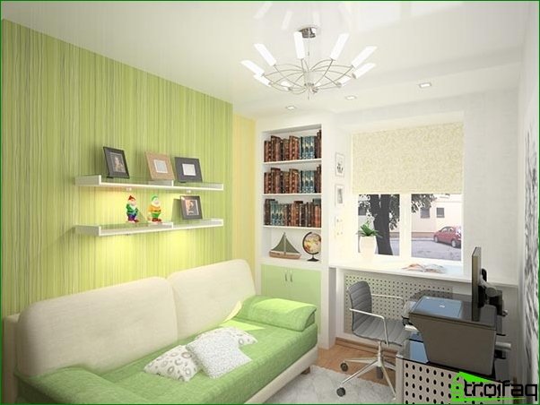 Design a small bedroom. The main rules for arranging a small space.