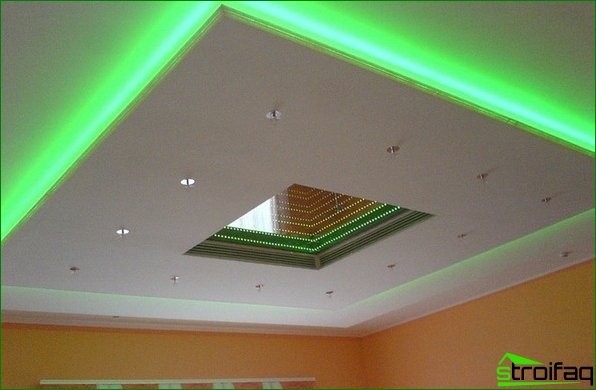 Oprava stropu: vnitřní osvětlení LED