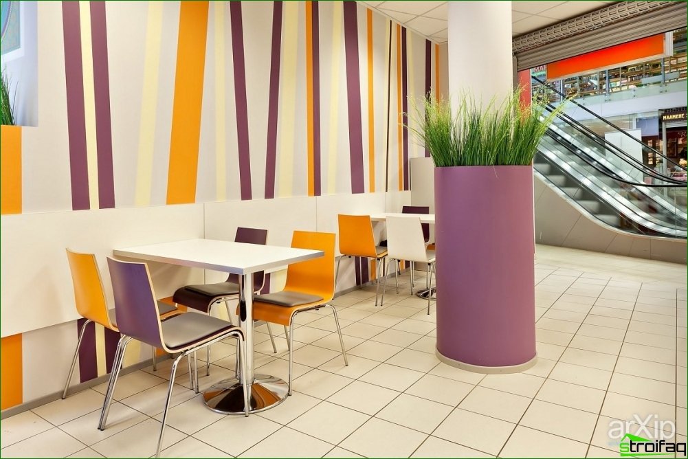 Como decorar o interior de um café de fast food