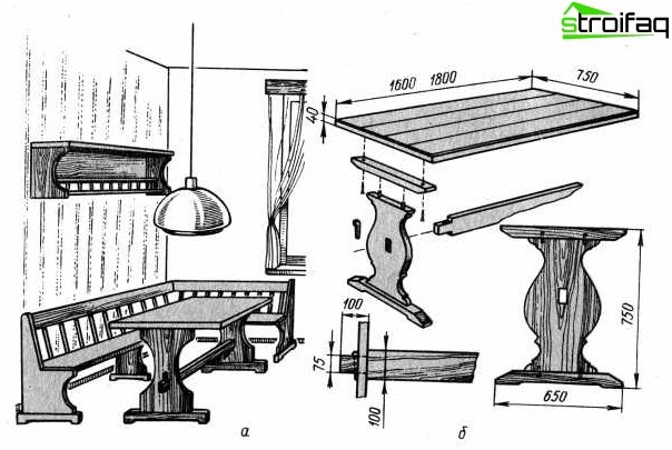 Dining table drawing - 2