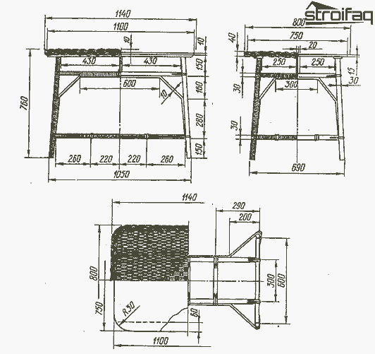 Valgomojo stalo brėžinys - 3