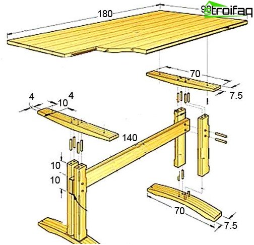 Dining table drawing - 4