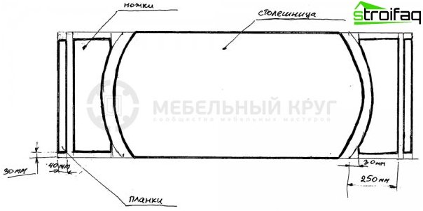 Výkres jedálenského stola - 6