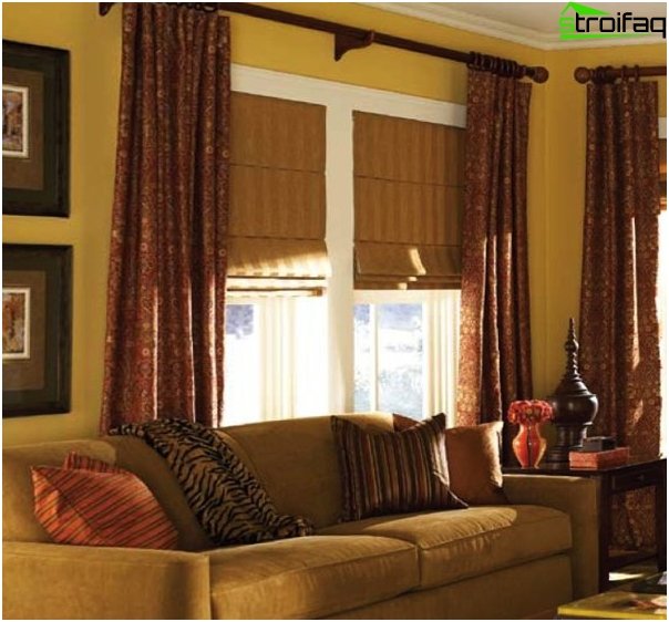 photo of roman curtains in the living room -1