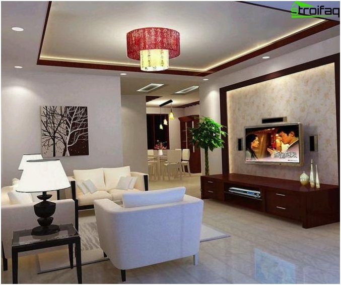 Obývací pokoj stropní design
