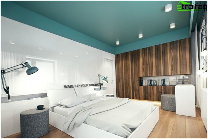 Design plafon în dormitor