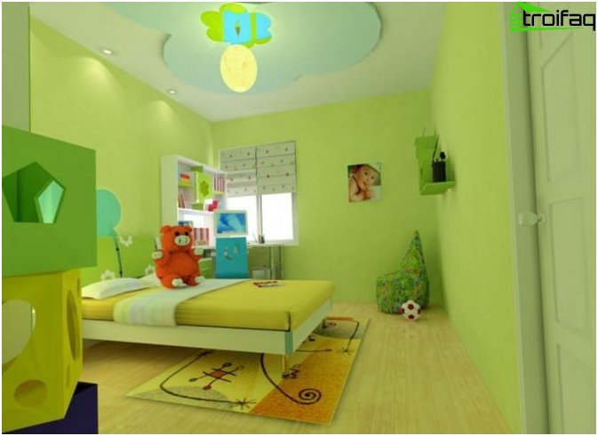 Habitación infantil de diseño de techo