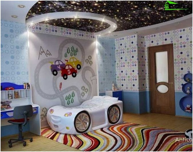 Cameră pentru copii design de plafon