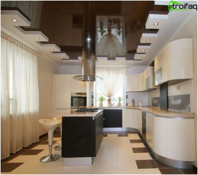 การออกแบบเพดานห้องครัว
