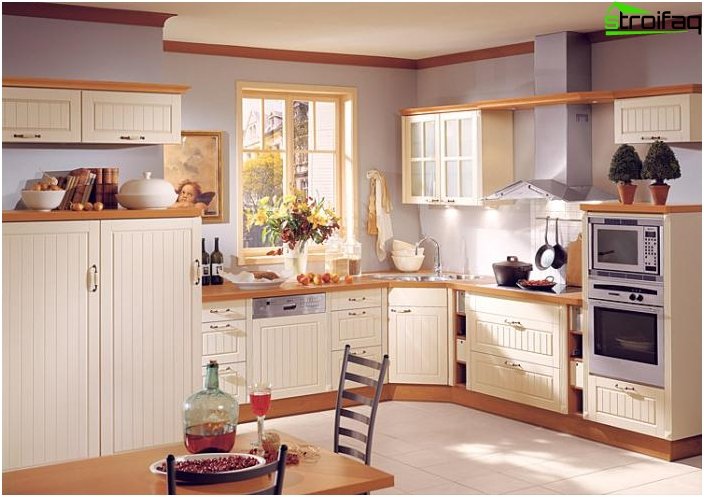 Scandinavian-style corner kitchen