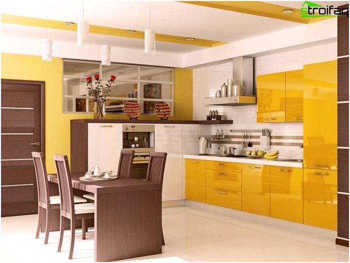 Corner kitchen yellow