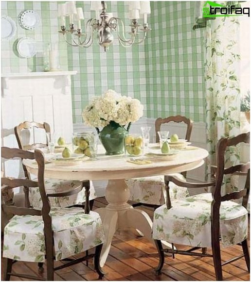 Photo of wallpaper in the country style kitchen