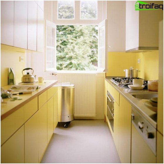 การออกแบบห้องครัวสีเหลือง