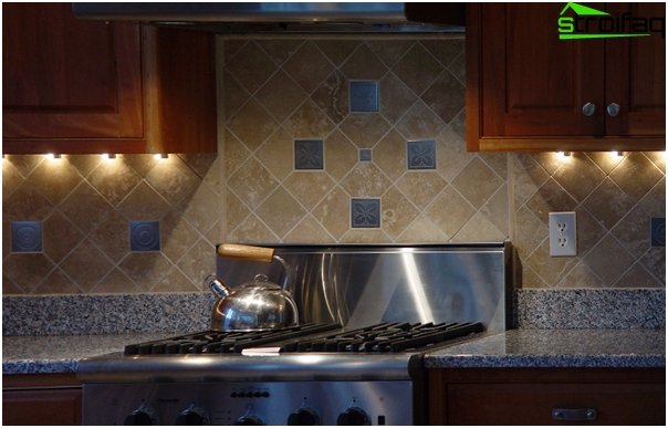 Tiles for the kitchen (diagonal laying) - 2