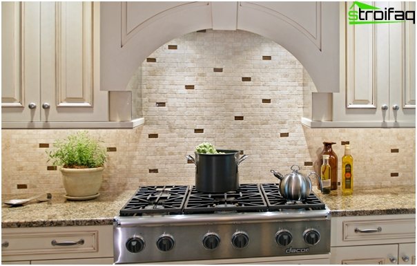 Tiles in the interior of the kitchen (brick laying) - 2