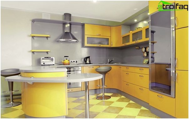 Kitchen in yellow tones - 1