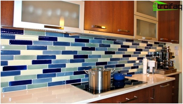 Tiles in the interior of the kitchen (with your own hands) - 4