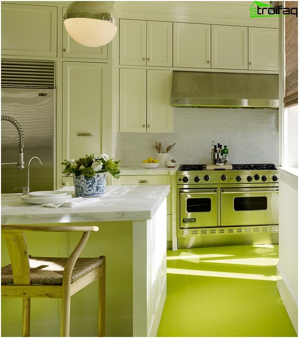 Furniture for kitchen in green tones - 6