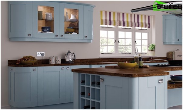 Kitchen furniture in blue tones - 1