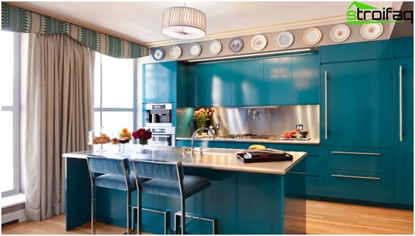 Furniture for kitchen in blue tones - 4