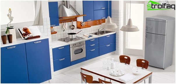 Furniture for kitchen in blue tones - 6