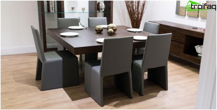 Eettafel met vierkante vorm - 4