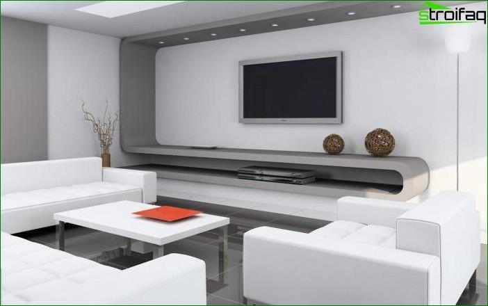 High-tech obývací pokoj