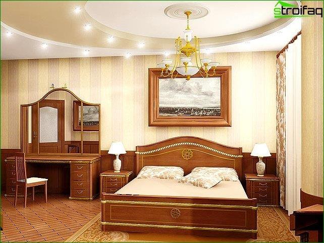 Dizajn stropa od gipsane ploče u spavaćoj sobi