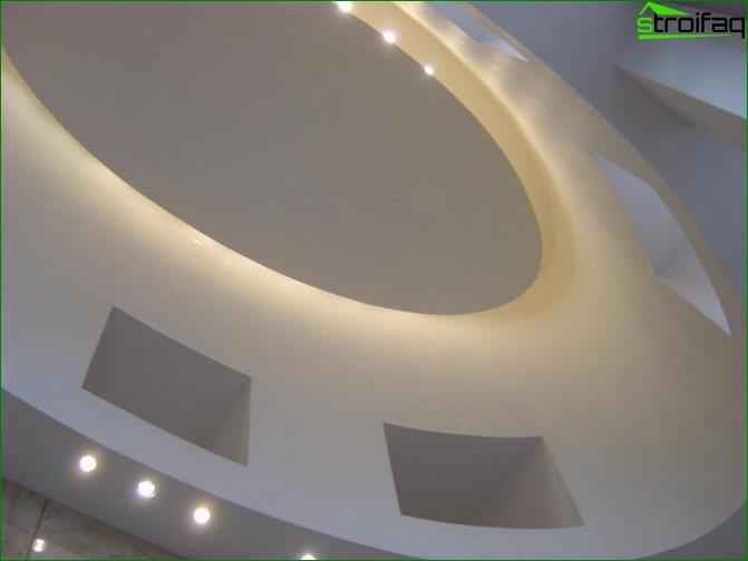 Снимка на таван от гипсокартон