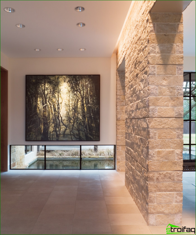 wildlife: paintings - a wide contemporary picture in a spacious hall