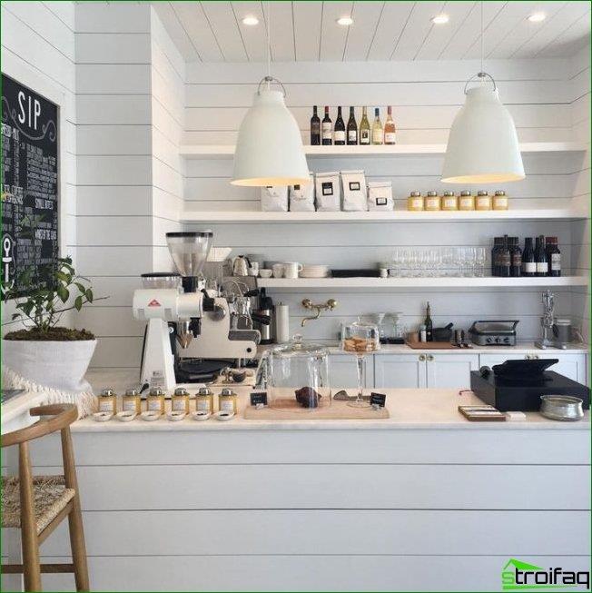 Skandinavisk stil i design af kaffebaren