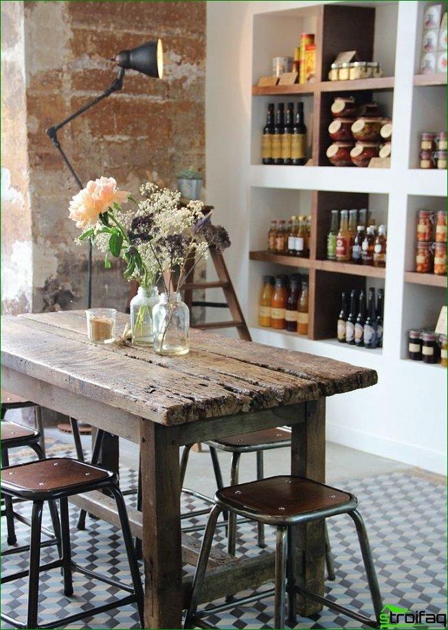 French country in a coffee shop interior