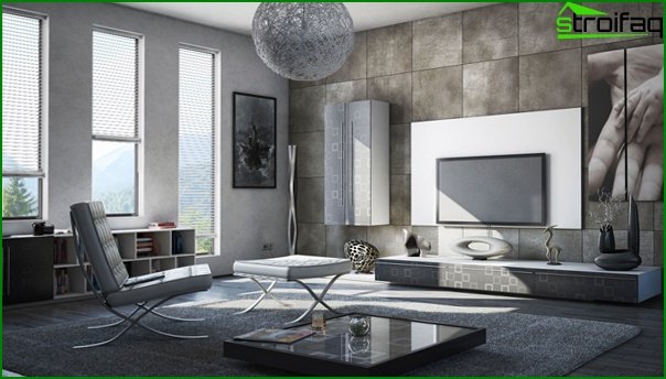 Obývací pokoj v moderním stylu (nábytek minimalismu) - 4