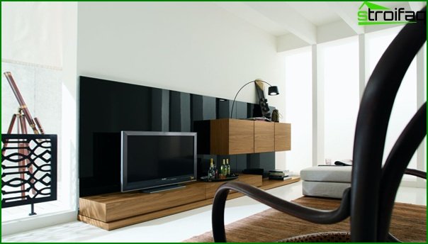 Stue i en moderne stil (minimalisme møbler) - 5