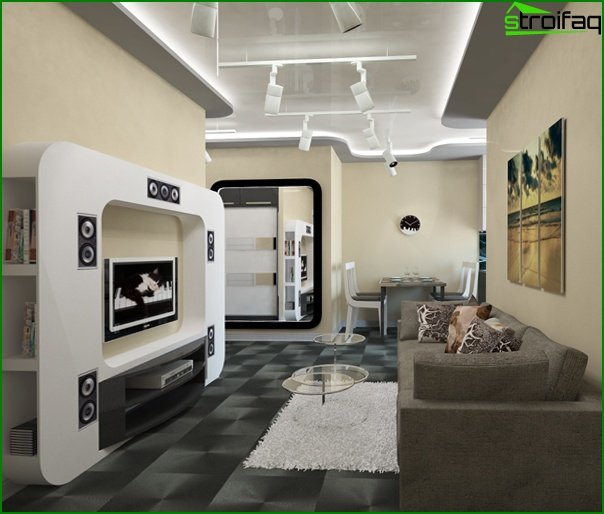 Living room in a modern style (hi-tech furniture) - 1