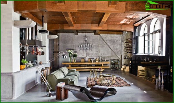 Living room in a modern style (loft furniture) - 2