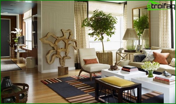 Furniture for a drawing room in a modern style (ecostyle) - 1