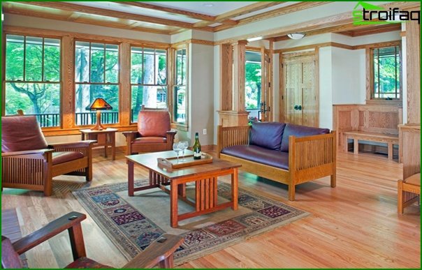 Obývací pokoj v moderním stylu (nábytek v ekologickém stylu) - 5