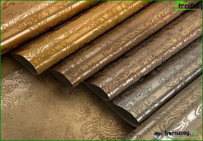 Metallic filament bedroom wallpaper?