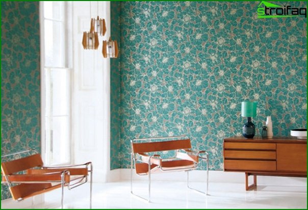 Photo of non-woven wallpaper in the interior - 1